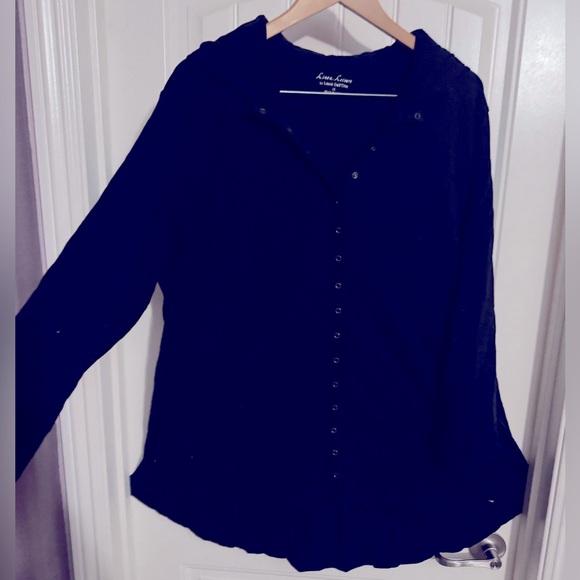 Snap front long hooded top - Picture 1 of 3